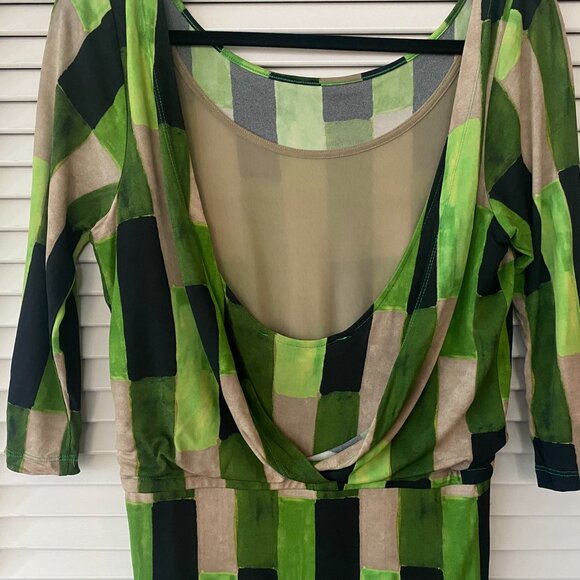 Tracy Reese x Anthropologie Abstract Half Sleeve Open Back Mini Dress, Size S - Picture 4 of 7